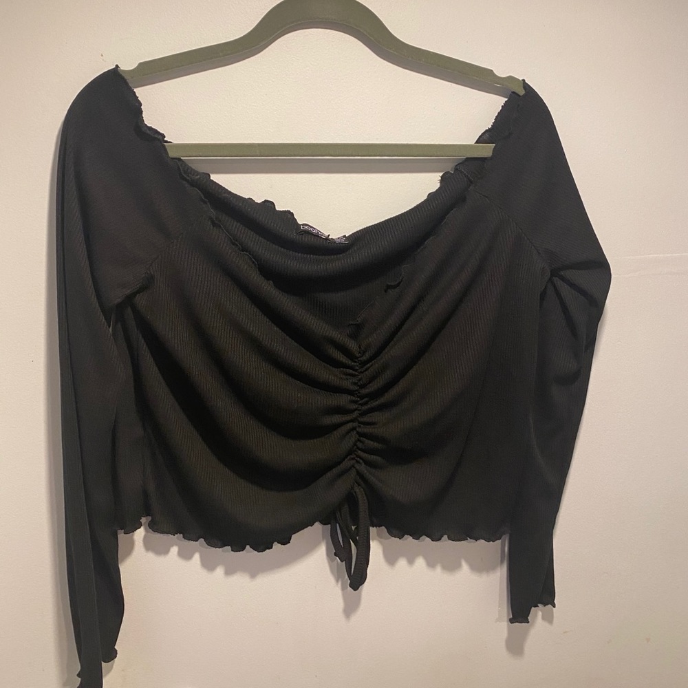 Ribbed Ruched Crop Top